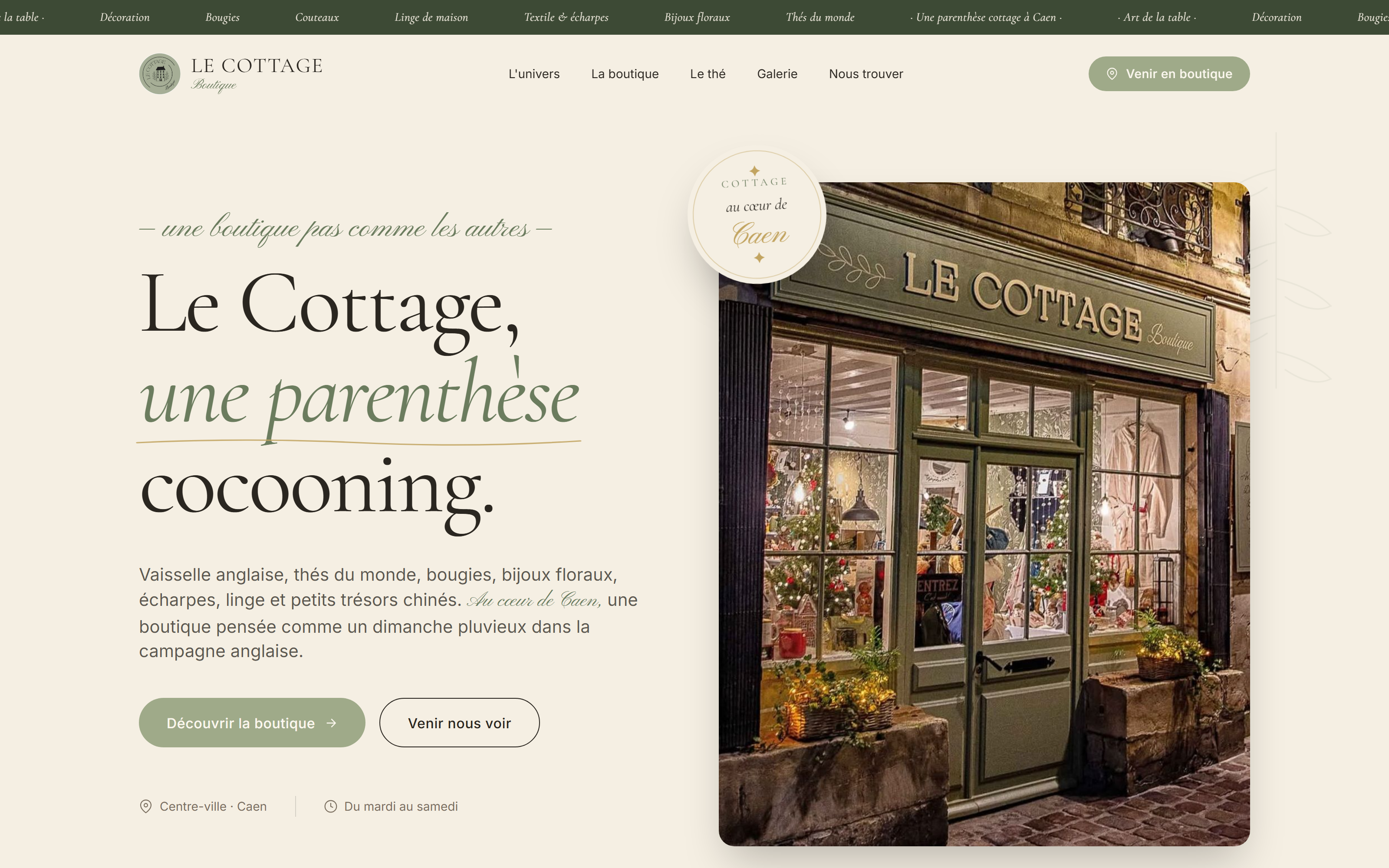 Site Le Cottage Boutique