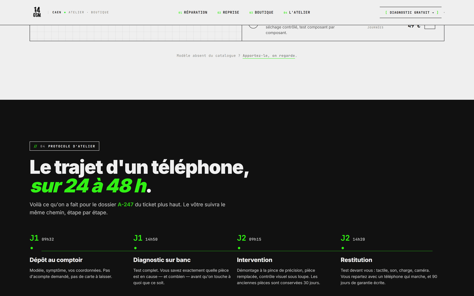 La réparation — 14 GSM