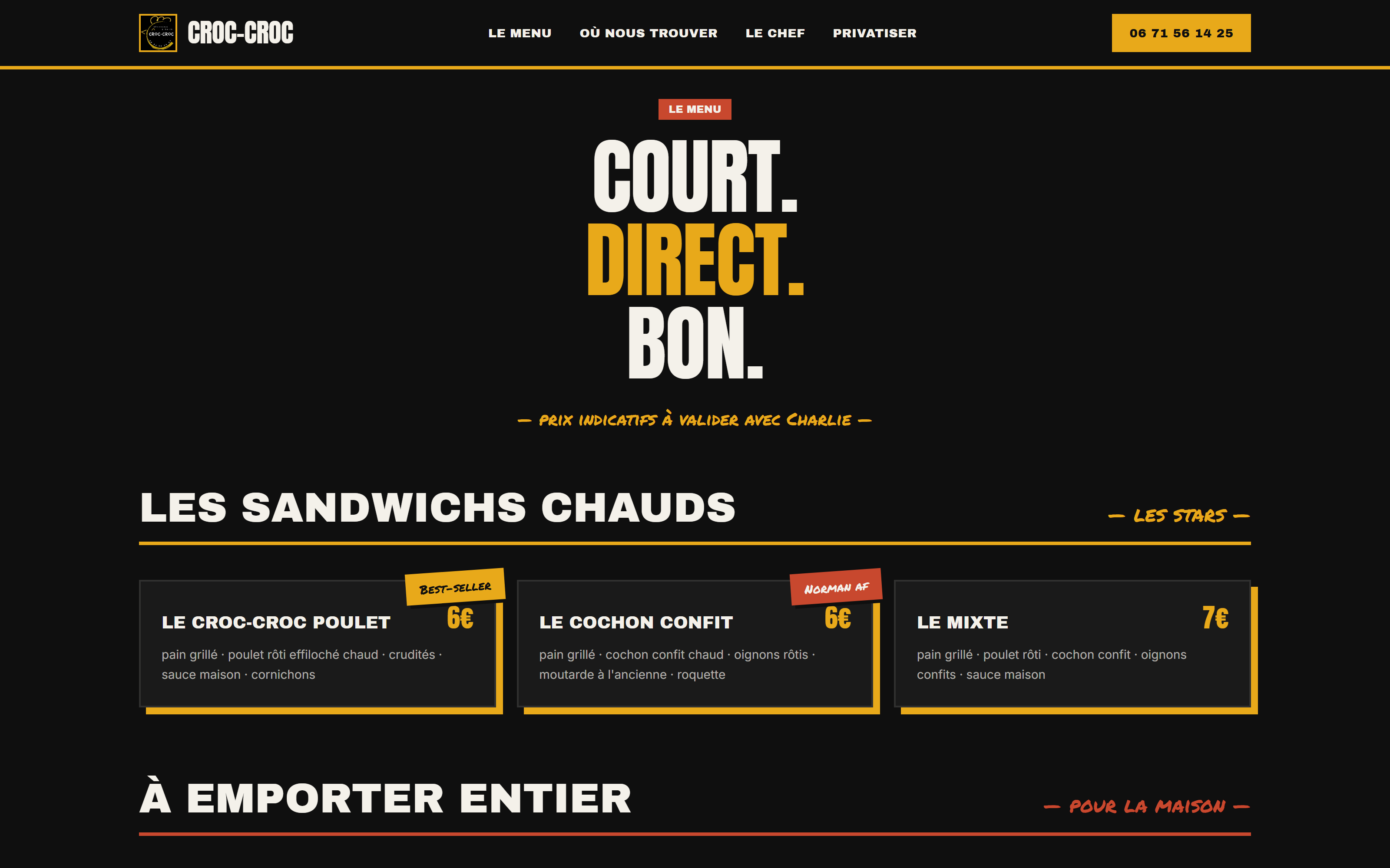 Section Menu — Croc-Croc