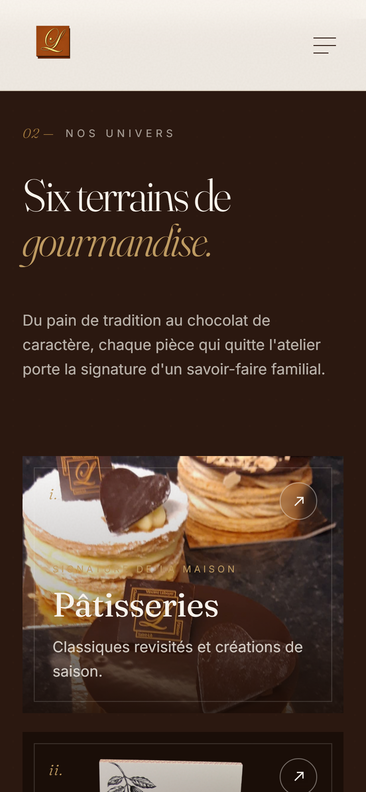 Nos univers — Maison Leboyer sur mobile