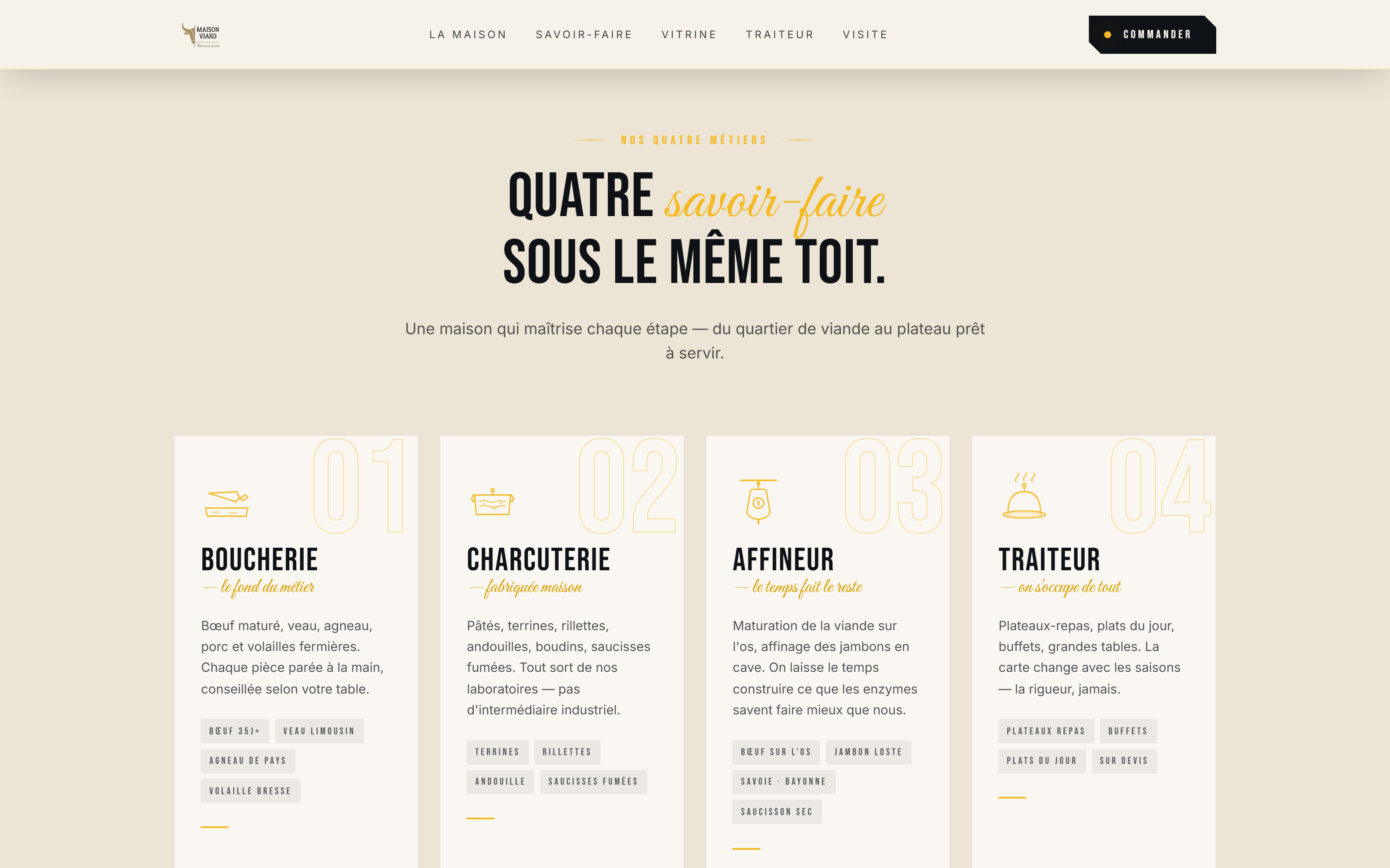 Section Savoir-faire — Maison Viard