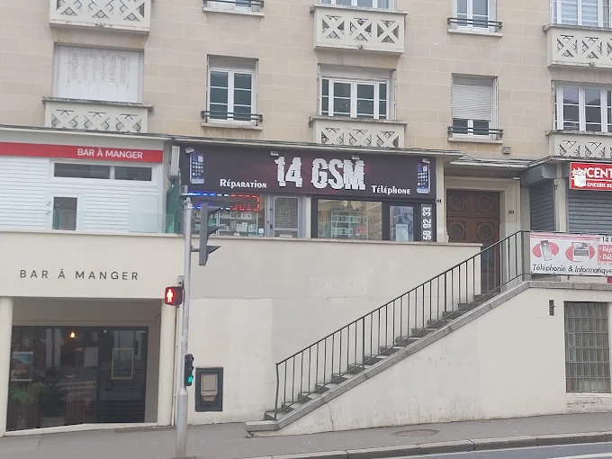 Devanture de l'atelier 14 GSM à Caen