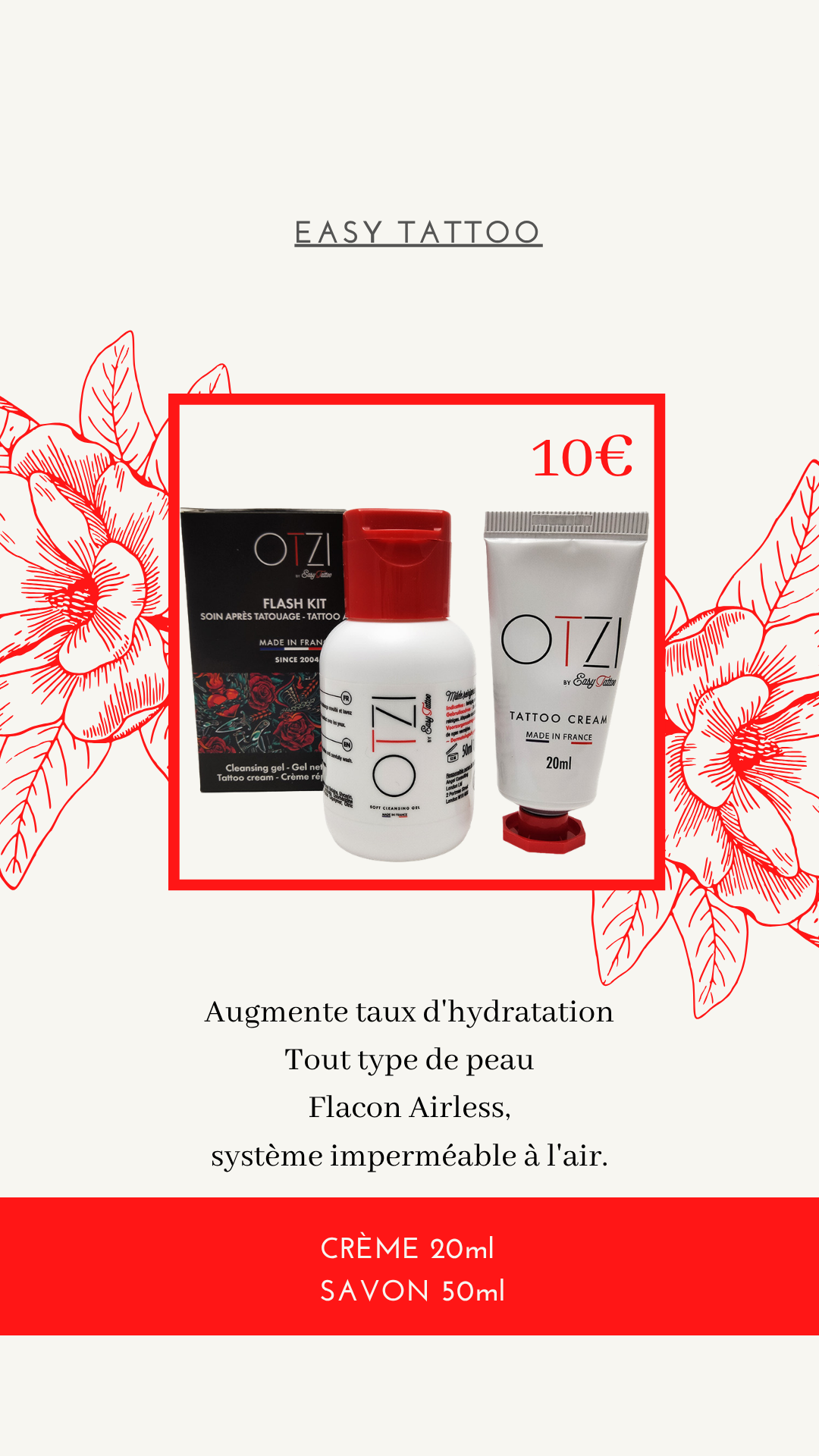 Easy Tattoo — Kit crème 20ml + savon 50ml