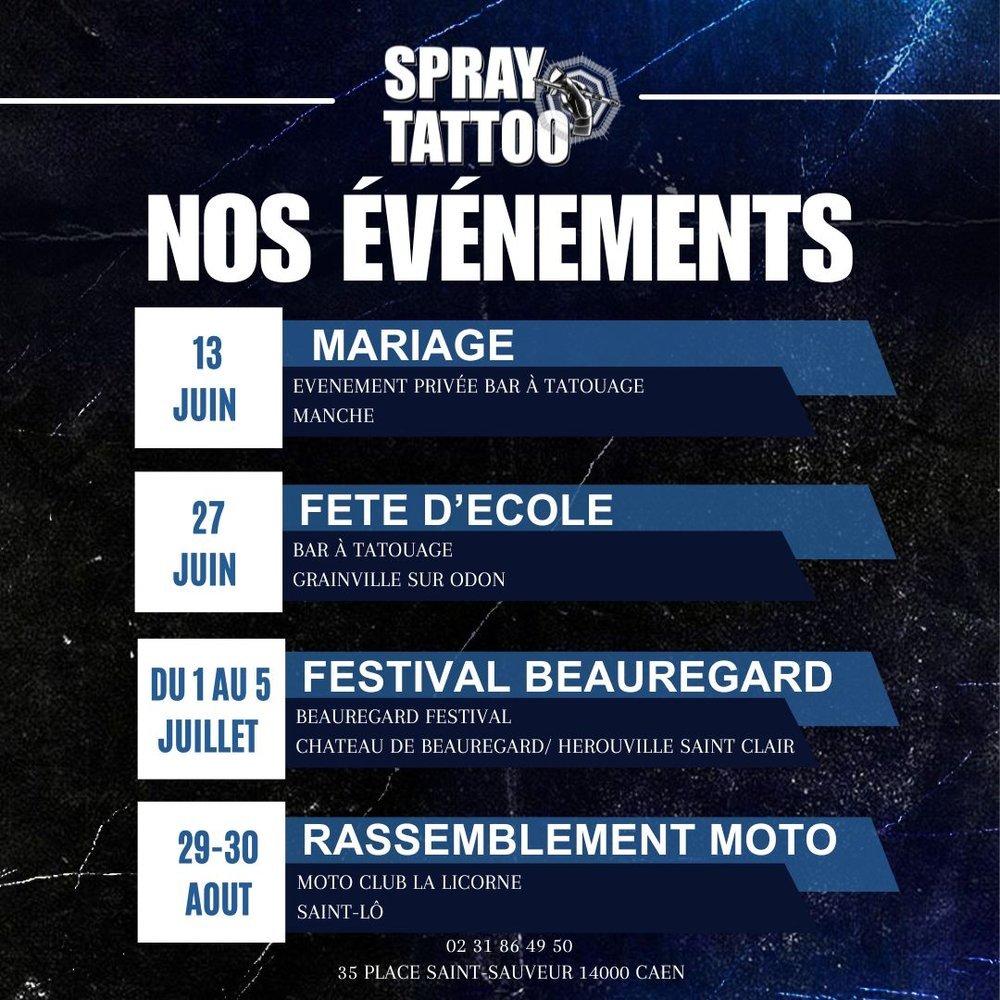 Post Spray Tattoo Normandie — nos événements